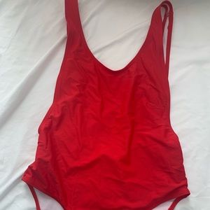 Misguided red one piece swimsuit